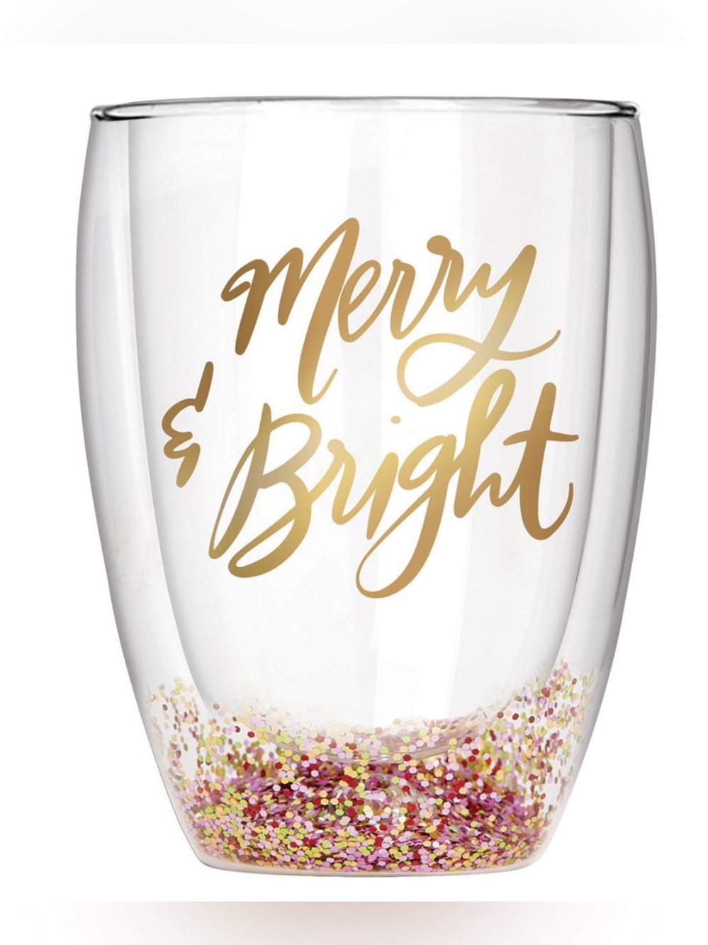 Thimblepress x Slant Double-Wall Stemless Glass - Merry Bright